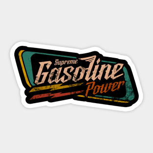 Gasoline supreme racing distressed design brand logo Sticker